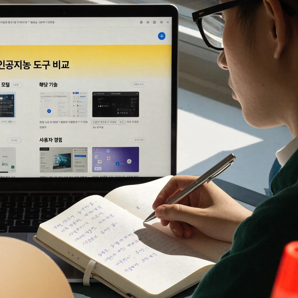 부산 해운대 사무실의 저녁 창가, 비어 있는 회의 테이블과 노트북
